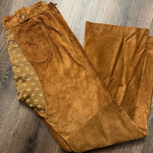 Danier Denim - Vintage 1970s early 1980s Darnier bell bottom leather pants